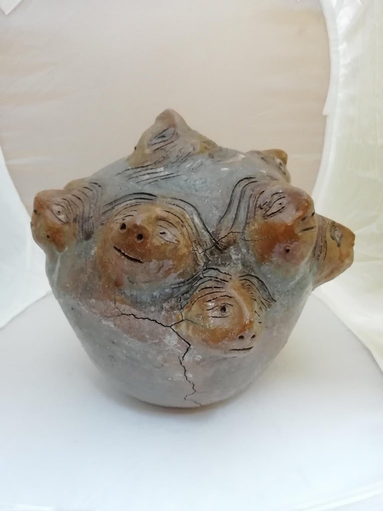 Dolores Porras Mexican Folk Art Enameled Clay Sculpture at 1stDibs