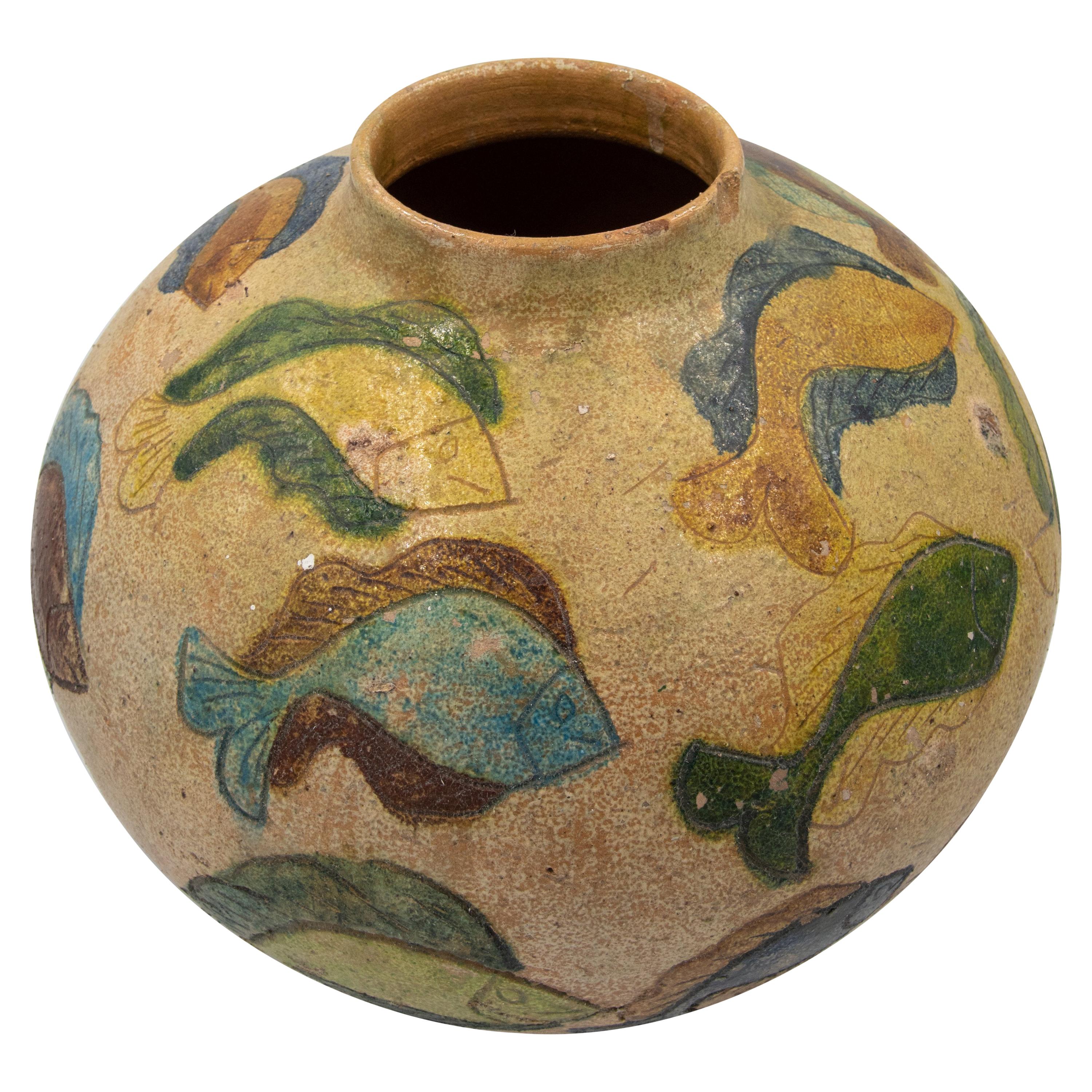 Dolores Porras Mexican Vessel Antique Terracota Clay Handmade in Oaxaca, 1998