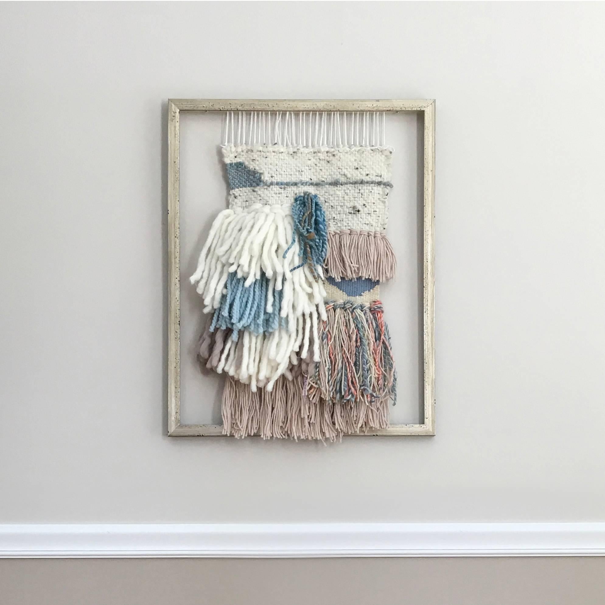 'Morning Frost', Contemporary Wall Hanging Sculpture - Mixed Media Art by Dolores Tema