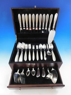Dolphin by Frigast Denmark Sterling Silver Flatware Service 10 Set 85 Pieces