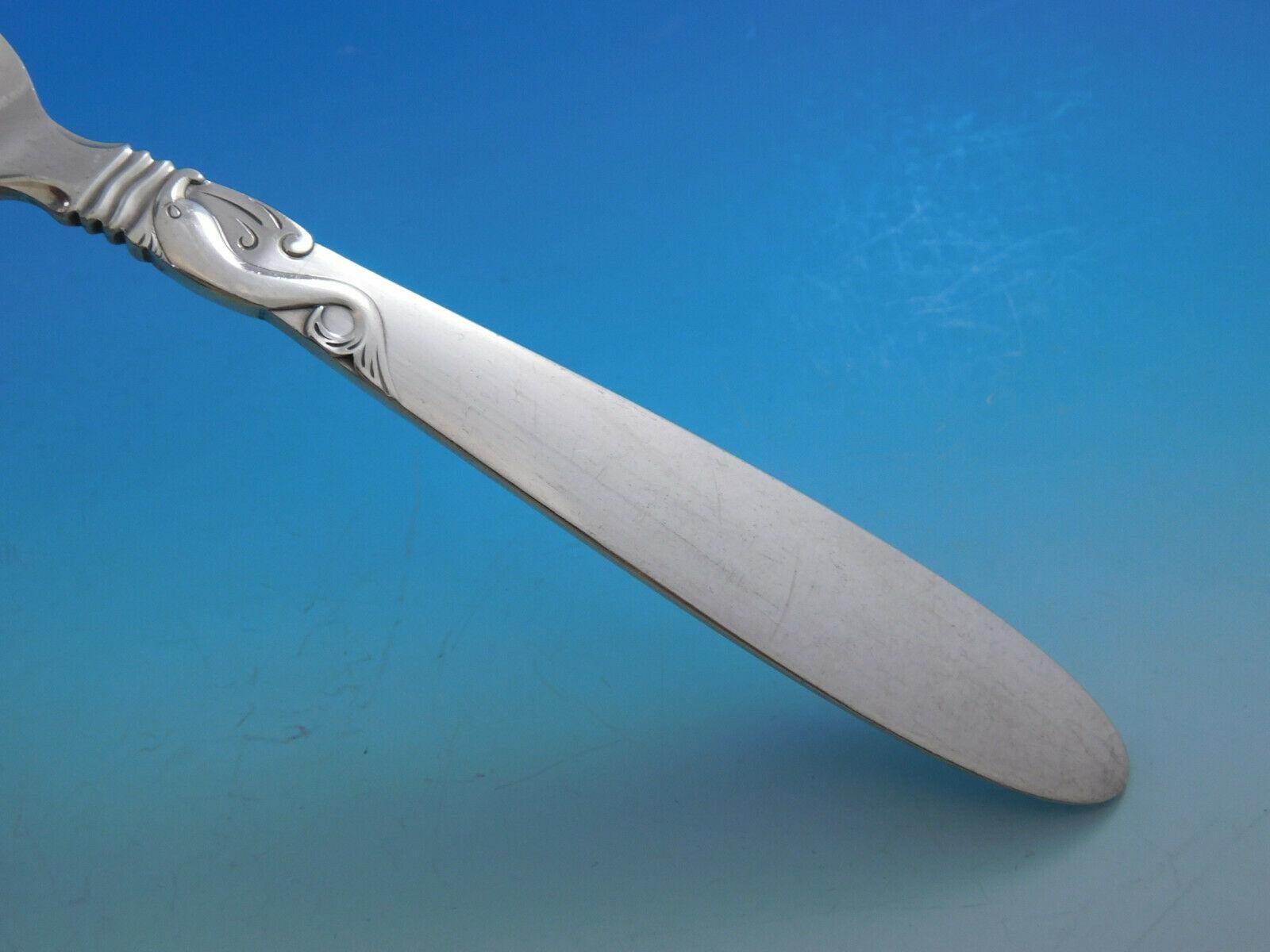 XX secolo Dolphin by Frigast Denmark Servizio di posate in argento sterling 10 Set 85 pezzi in vendita