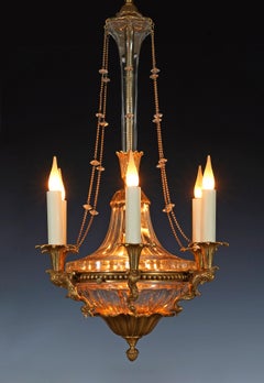 "Dolphin" Chandelier attr. to Maison Baguès, France, circa 1900