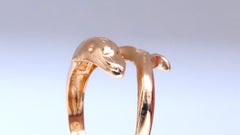 Dolphin Crossover Wrap Ring 14kt Gold 12546*
