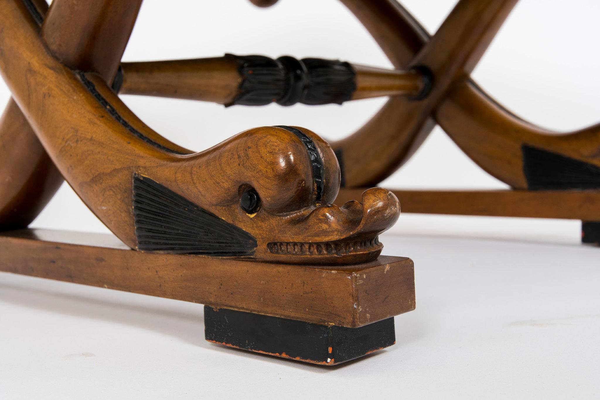 20th Century Dolphin Curule Bench