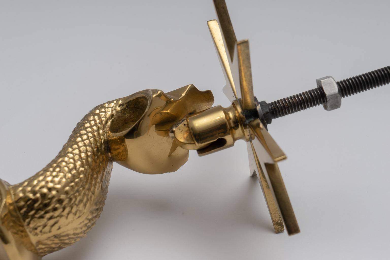 Dolphin Form Brass Door Knocker 7