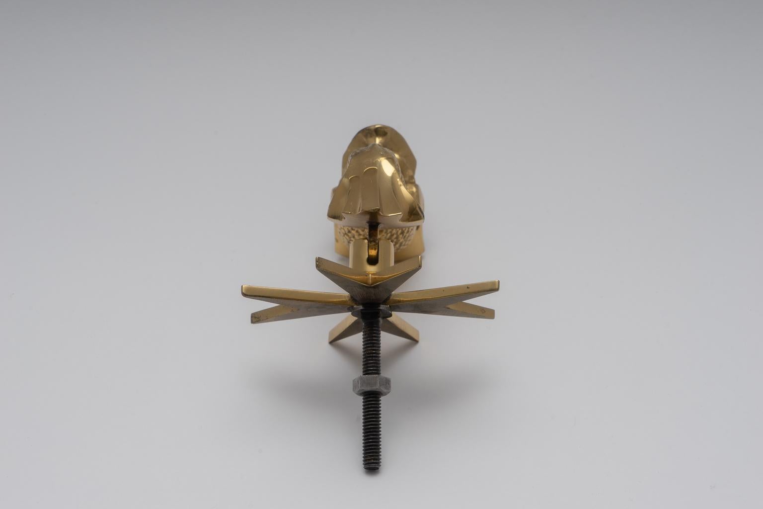 Cast Dolphin Form Brass Door Knocker