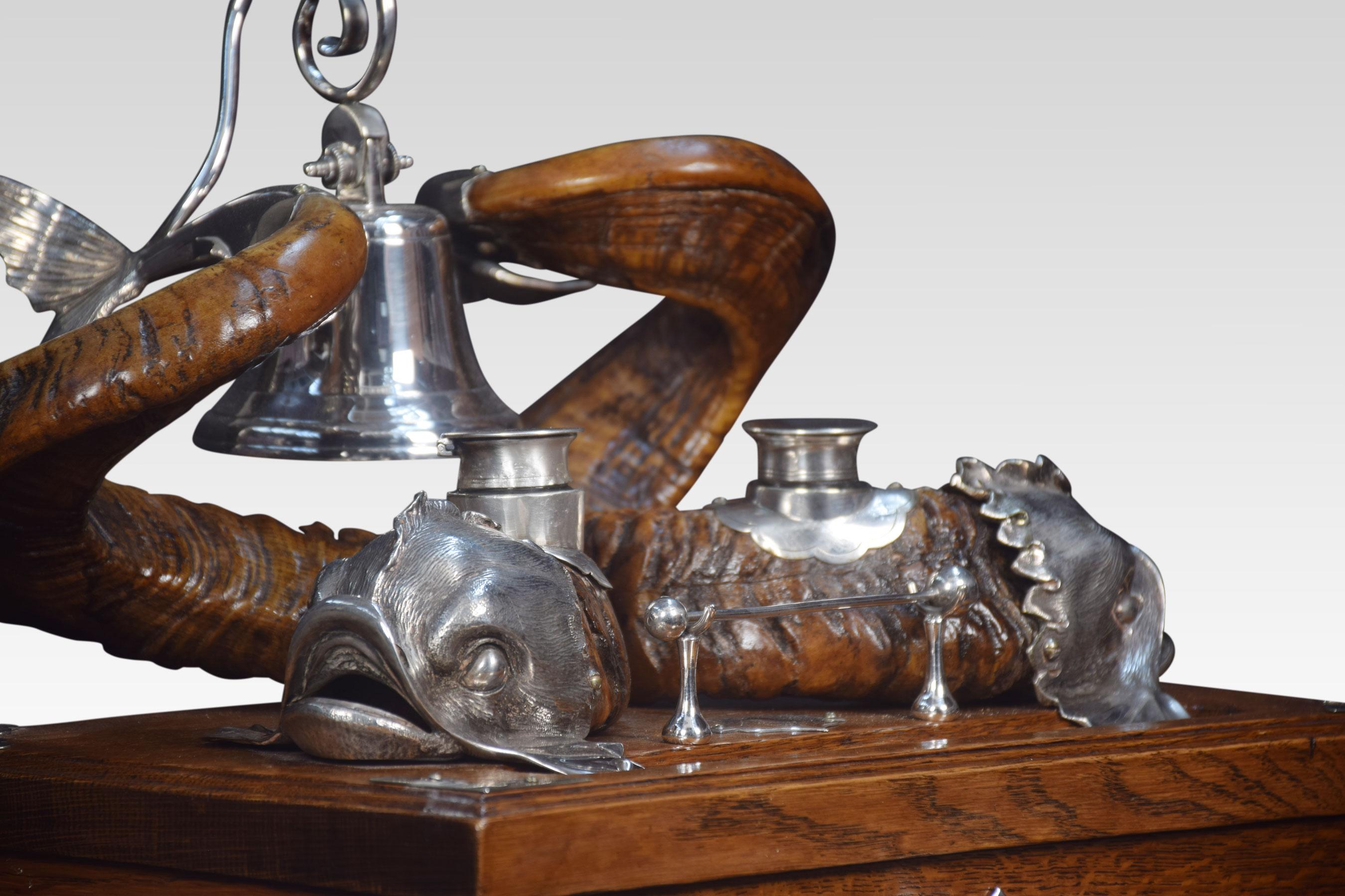 British Dolphin Inkstand