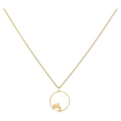 Dolphin – INNI Necklace - 14K Gold, Brilliant Cut Diamond
