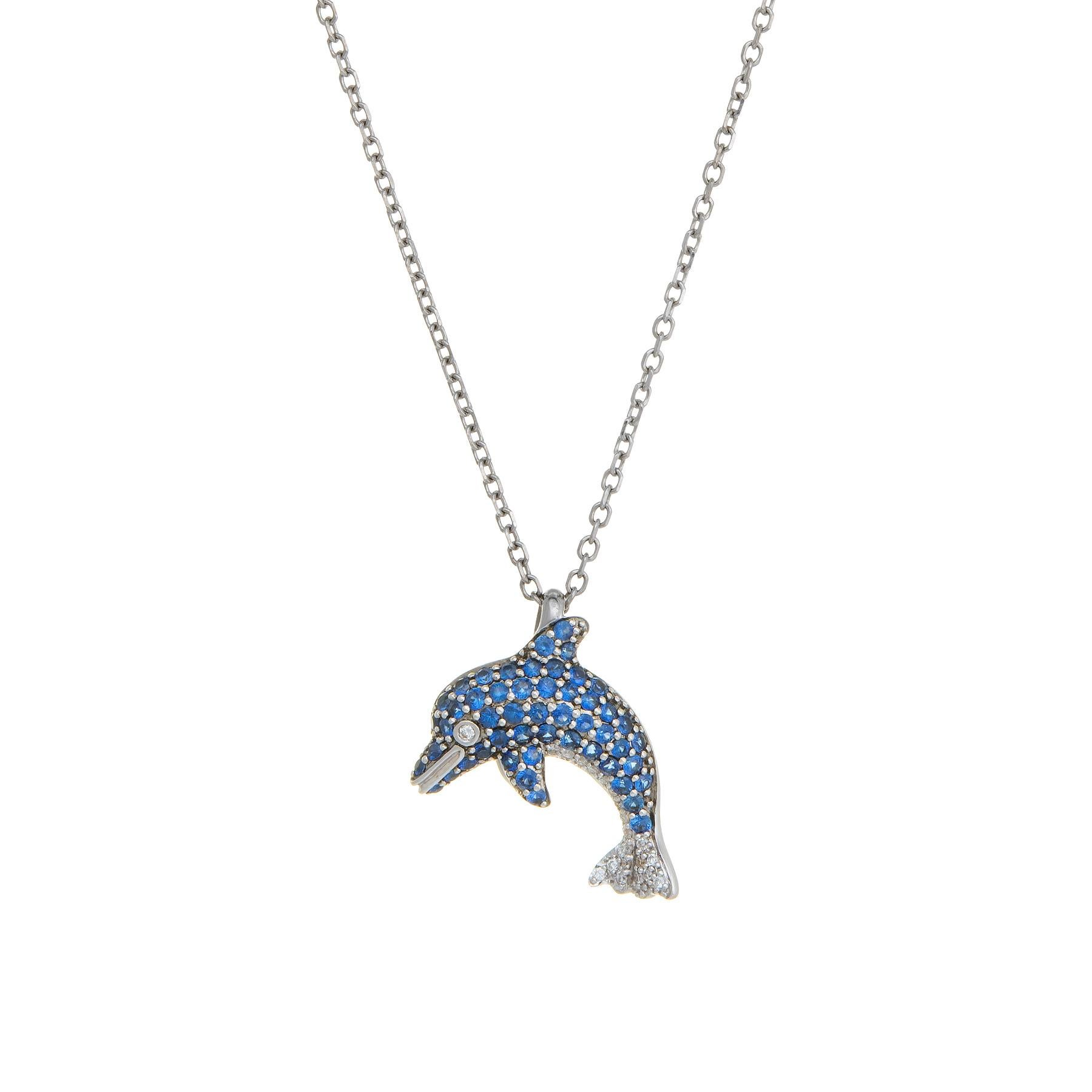 diamond dolphin necklace