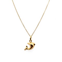 Delfino oceanico Collana in oro giallo
