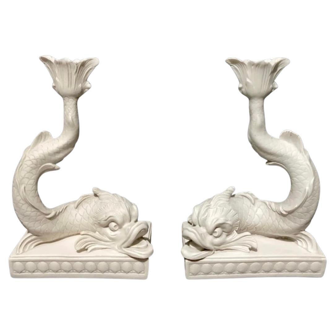 Dolphin Sconce Holders A Pair, 20th century