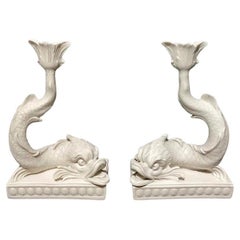Paire d'appliques en forme de dauphin, 20e siècle