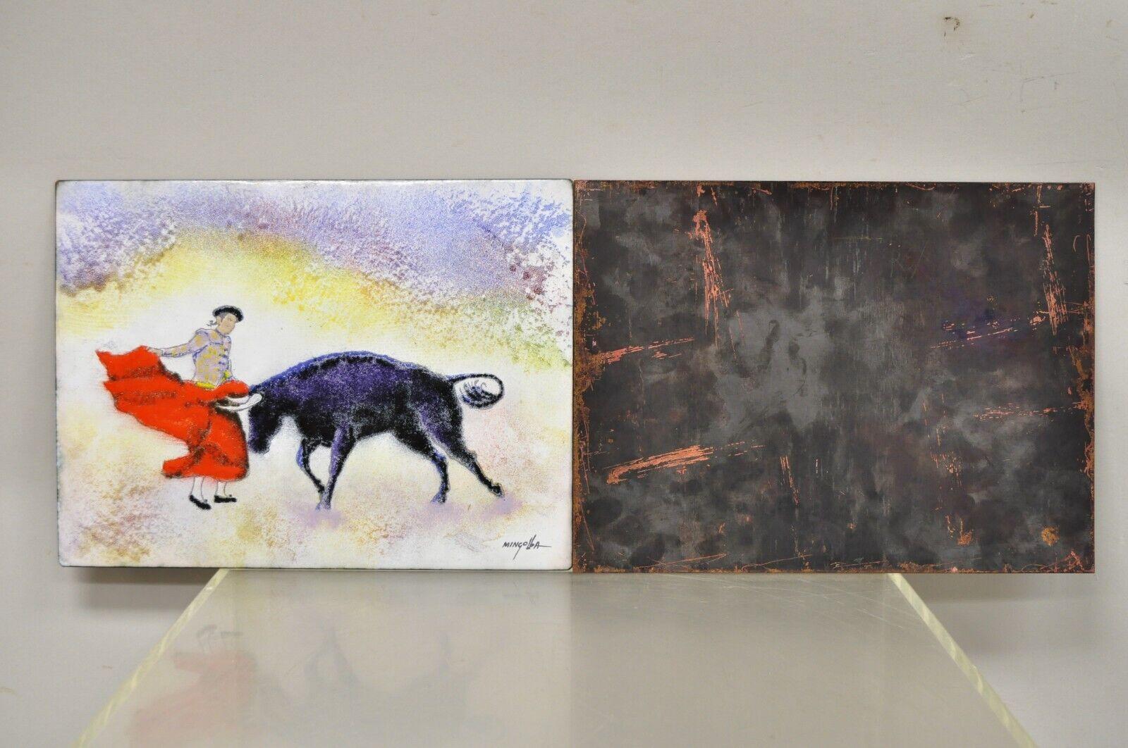 Dom Dominic Mingolla Enamel on Copper Painting Spanish Matador, a Pair For Sale 5