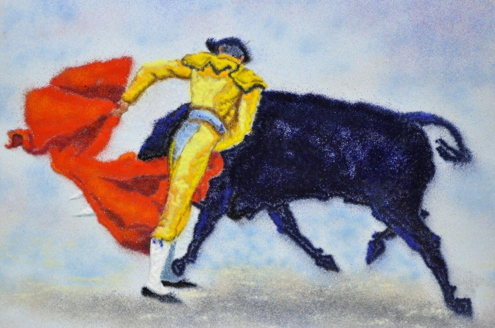 Dom Dominic Mingolla Enamel on Copper Painting Spanish Matador, a Pair In Good Condition For Sale In Philadelphia, PA