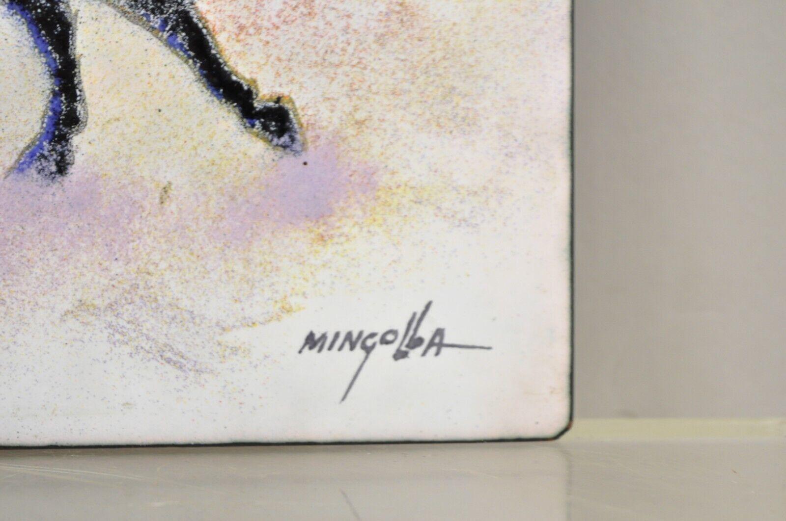 Paire de Matador espagnols Dom Dominic Mingolla en émail sur cuivre peint en vente 3