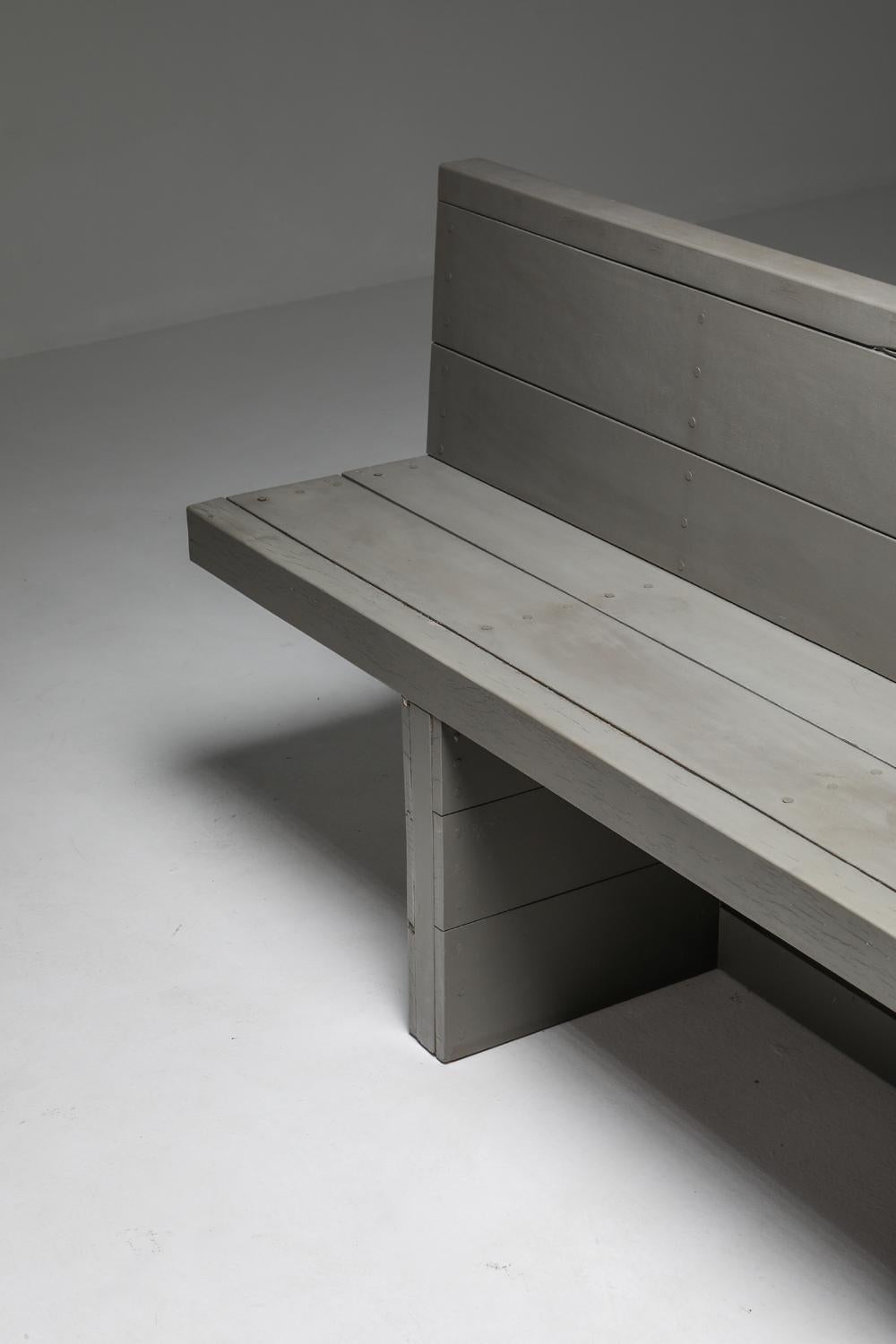 Dom Hans Van Der Laan Bench, Bossche School, Dutch Design, 1960s 7