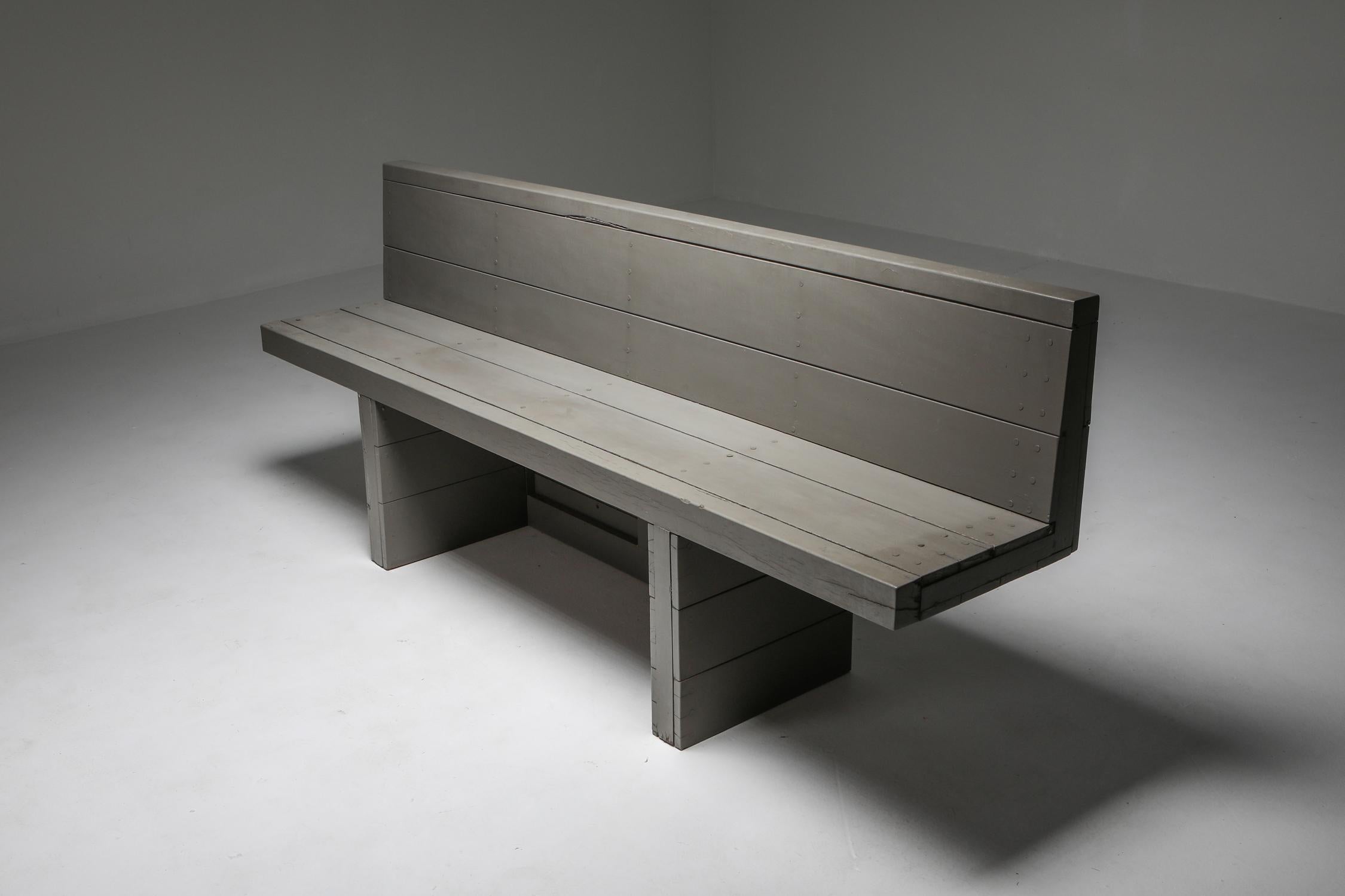 Mid-20th Century Dom Hans Van Der Laan Bench, Bossche School, Dutch Design, 1960s