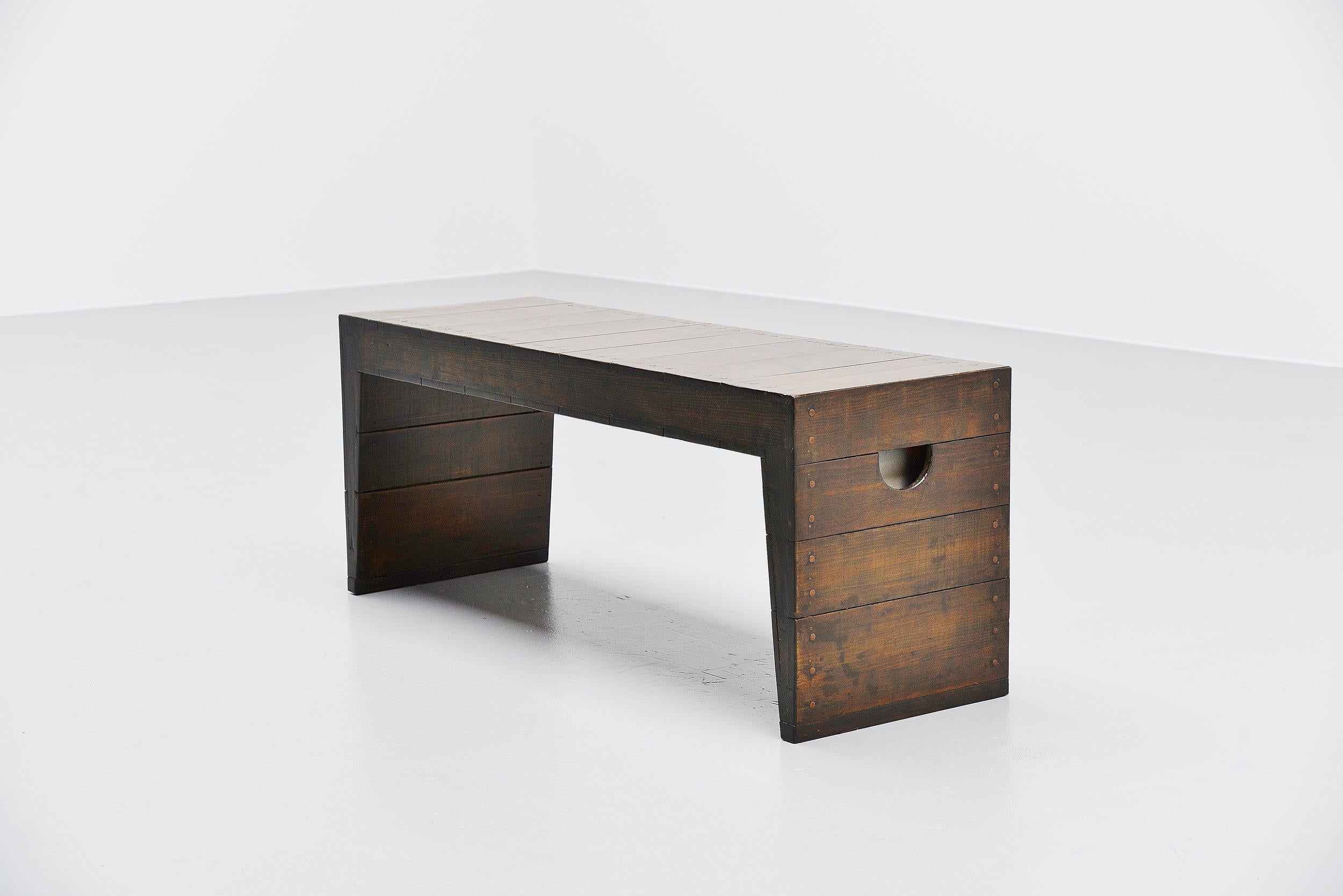 Late 20th Century Dom Hans van der Laan Bench for Private House Rosmalen, 1973