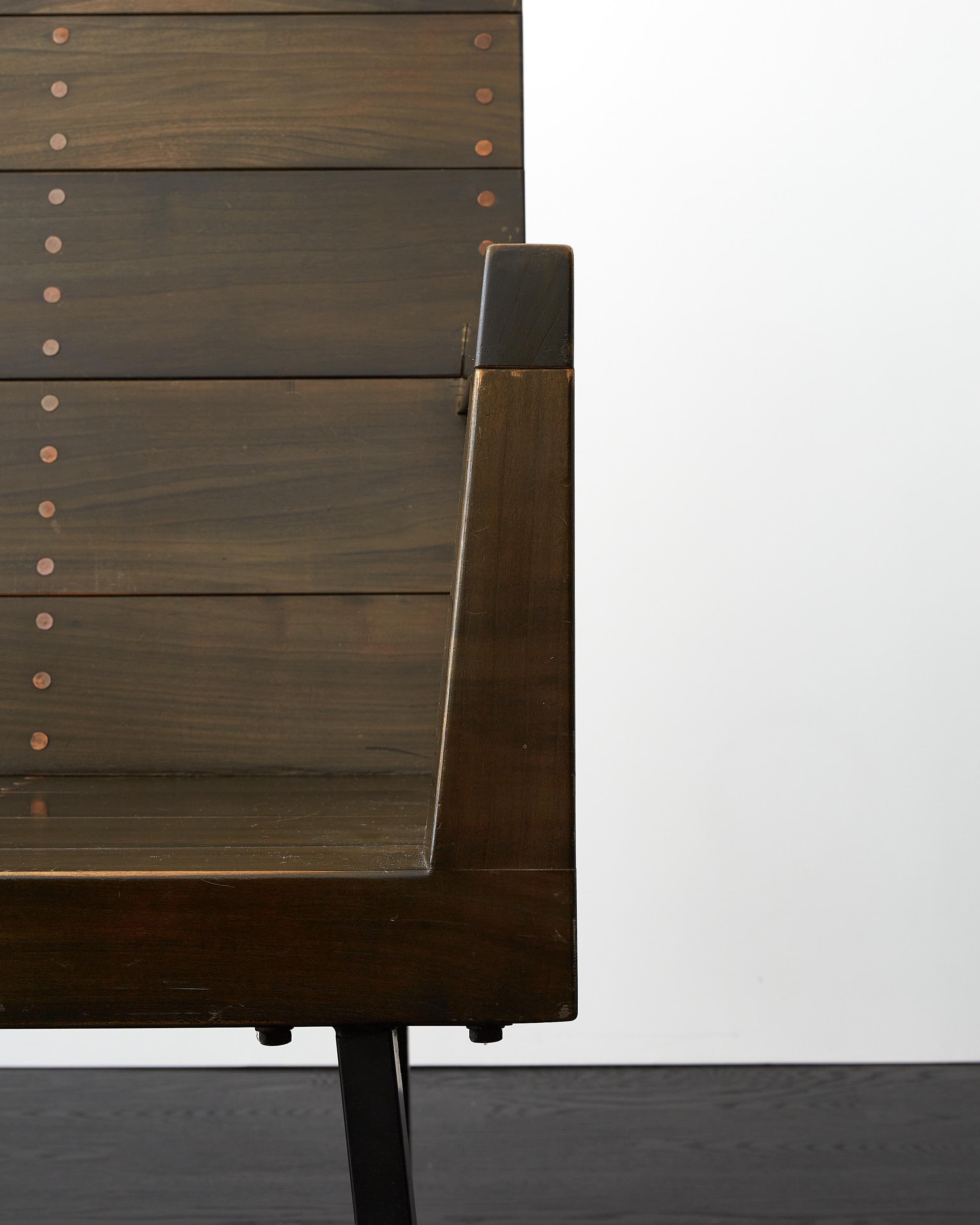 Silla Dom Hans van der Laan de brazos abiertos para Raadhuis Budel c. 1960 en venta 4