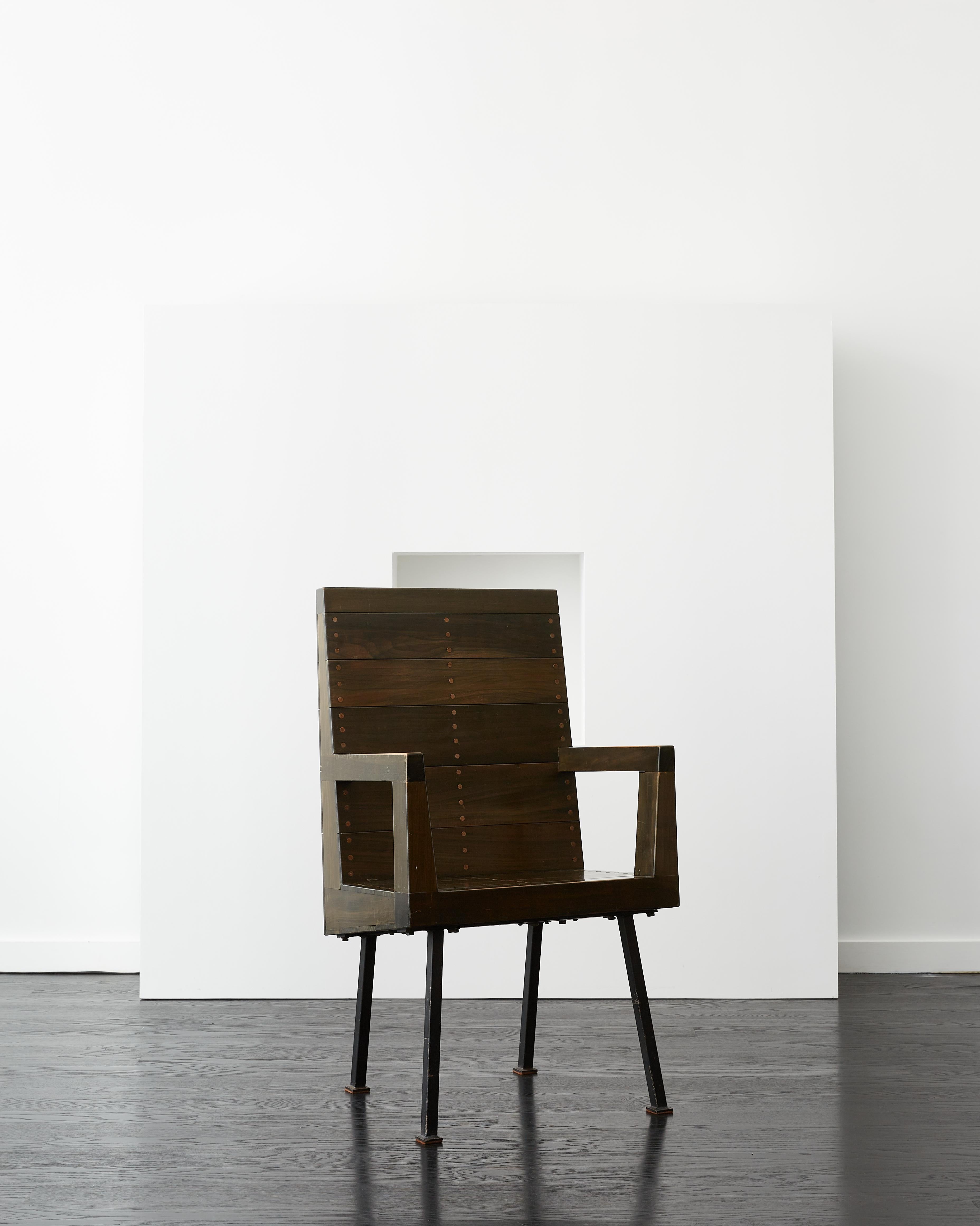 Silla Dom Hans van der Laan de brazos abiertos para Raadhuis Budel c. 1960 Holandés en venta
