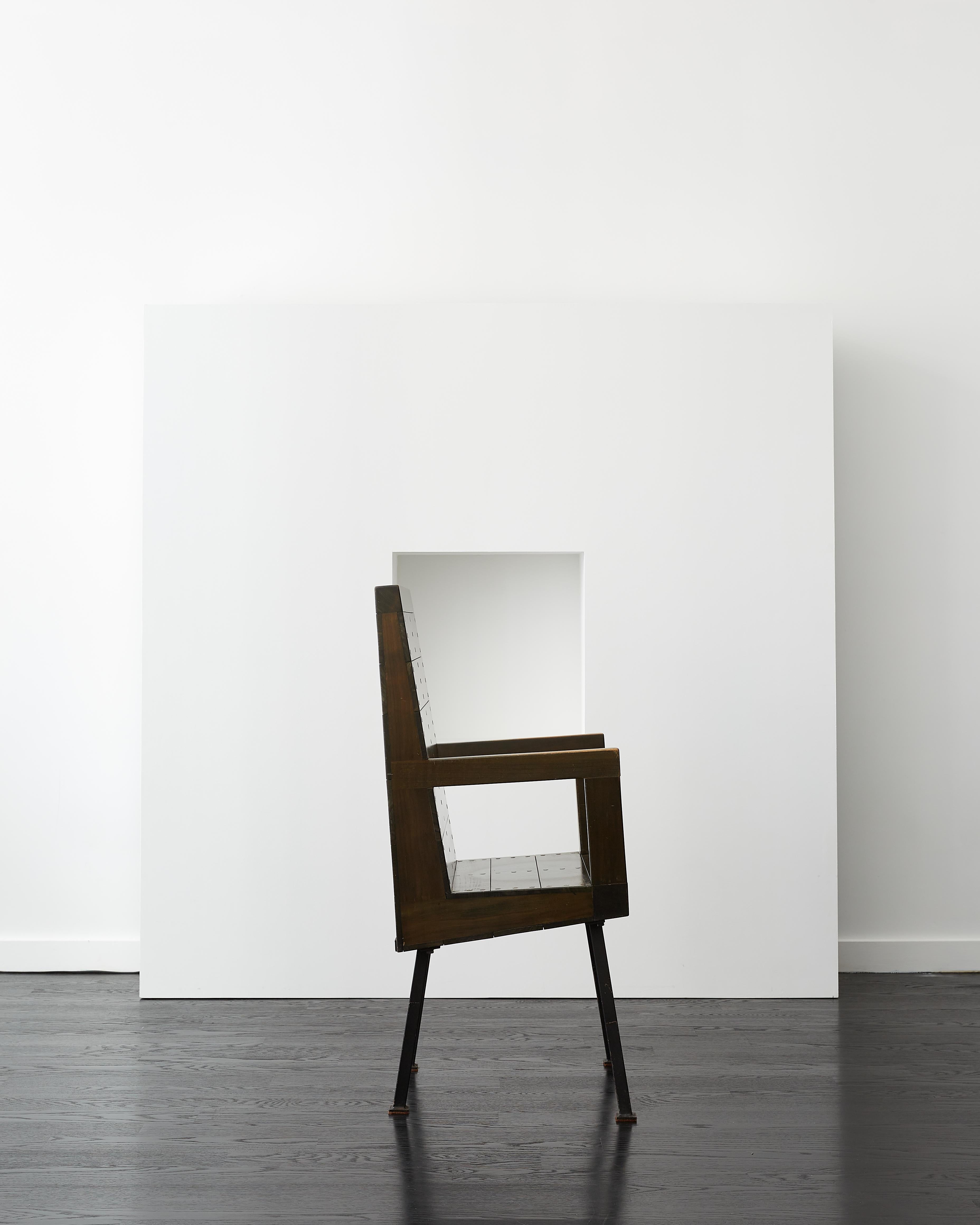 Silla Dom Hans van der Laan de brazos abiertos para Raadhuis Budel c. 1960 en Bueno estado para la venta en Brooklyn, NY