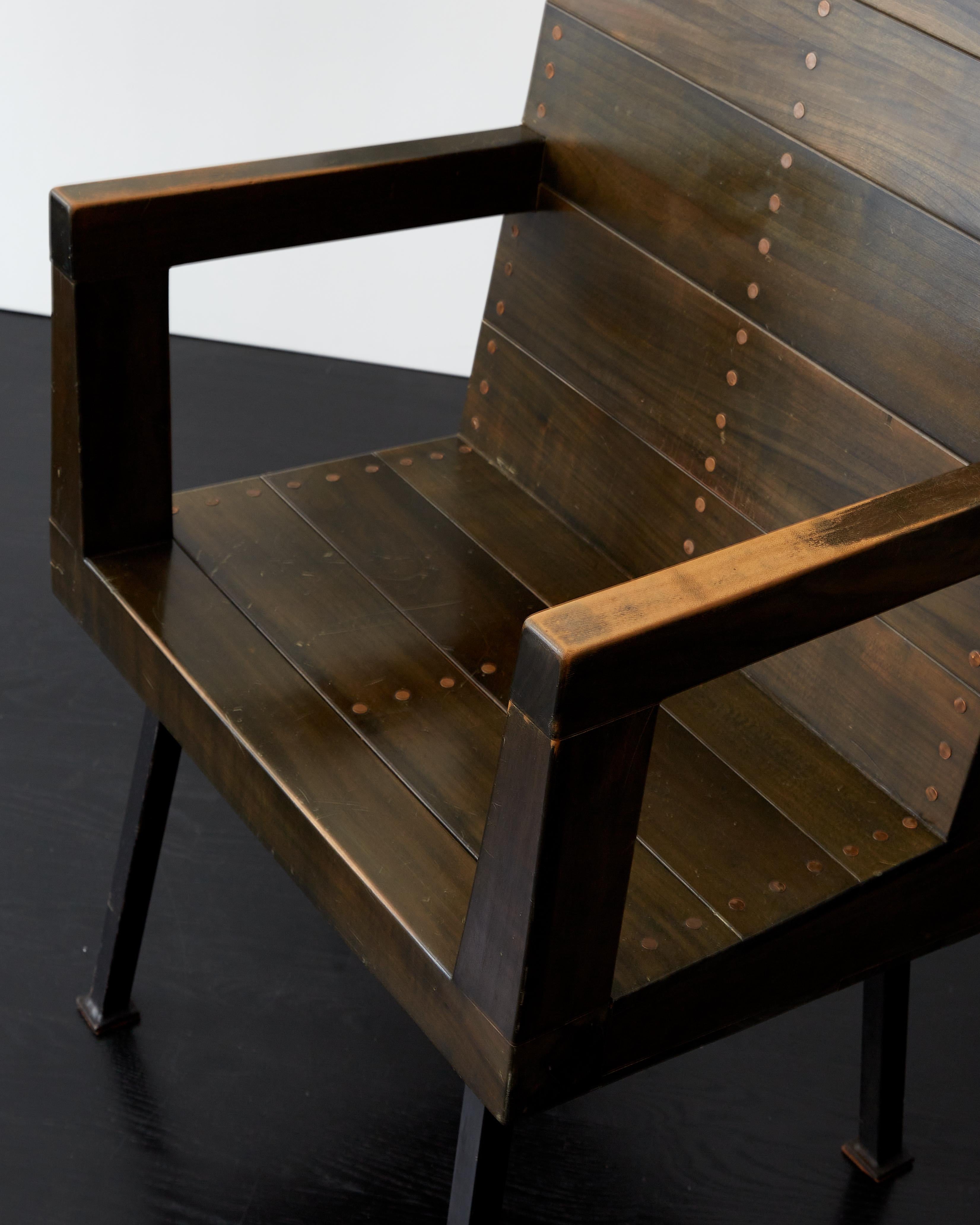 Silla Dom Hans van der Laan de brazos abiertos para Raadhuis Budel c. 1960 en venta 2