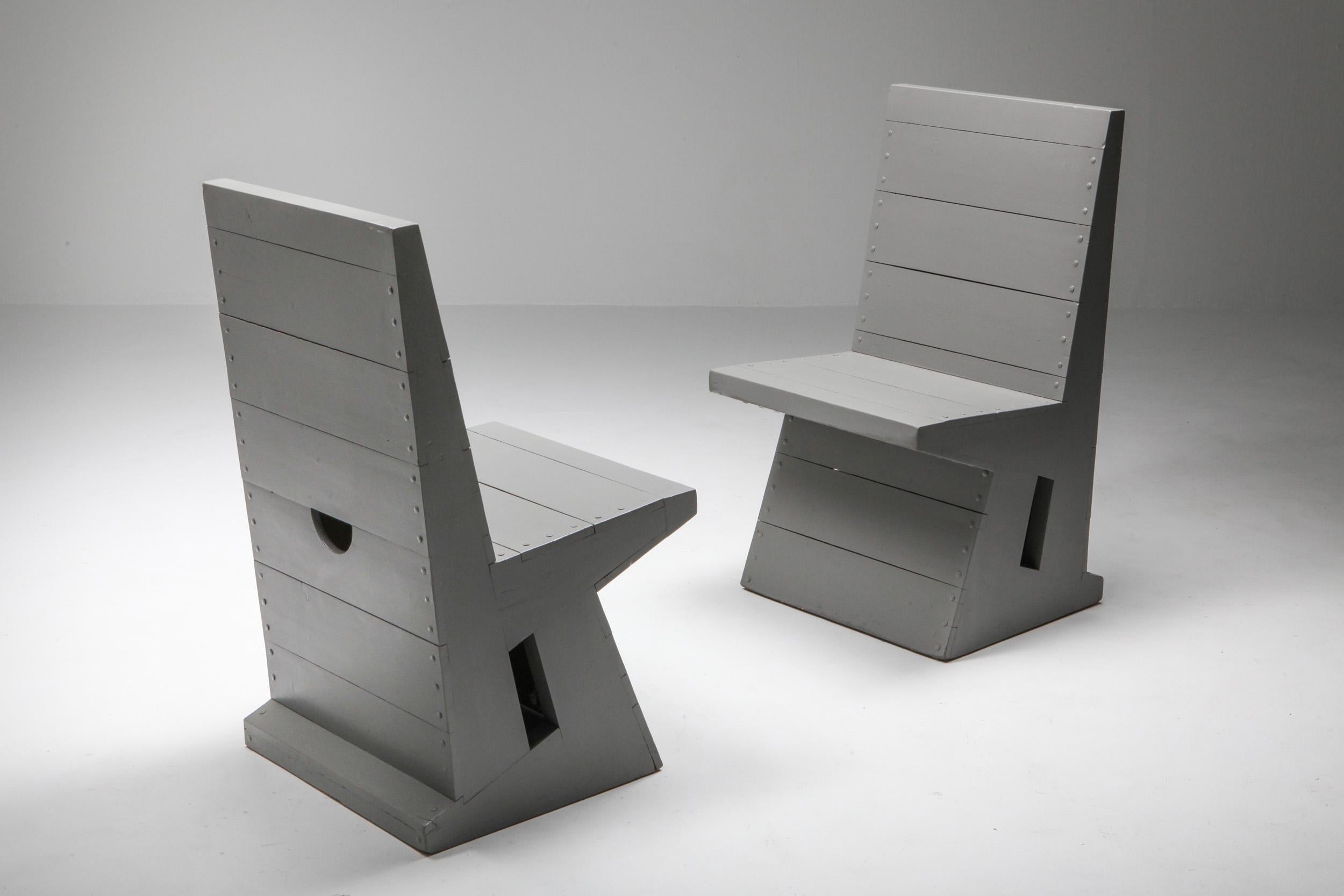 Mid-20th Century Dom Hans Van Der Laan Chairs, Bossche School, Dutch Design, 1960s For Sale
