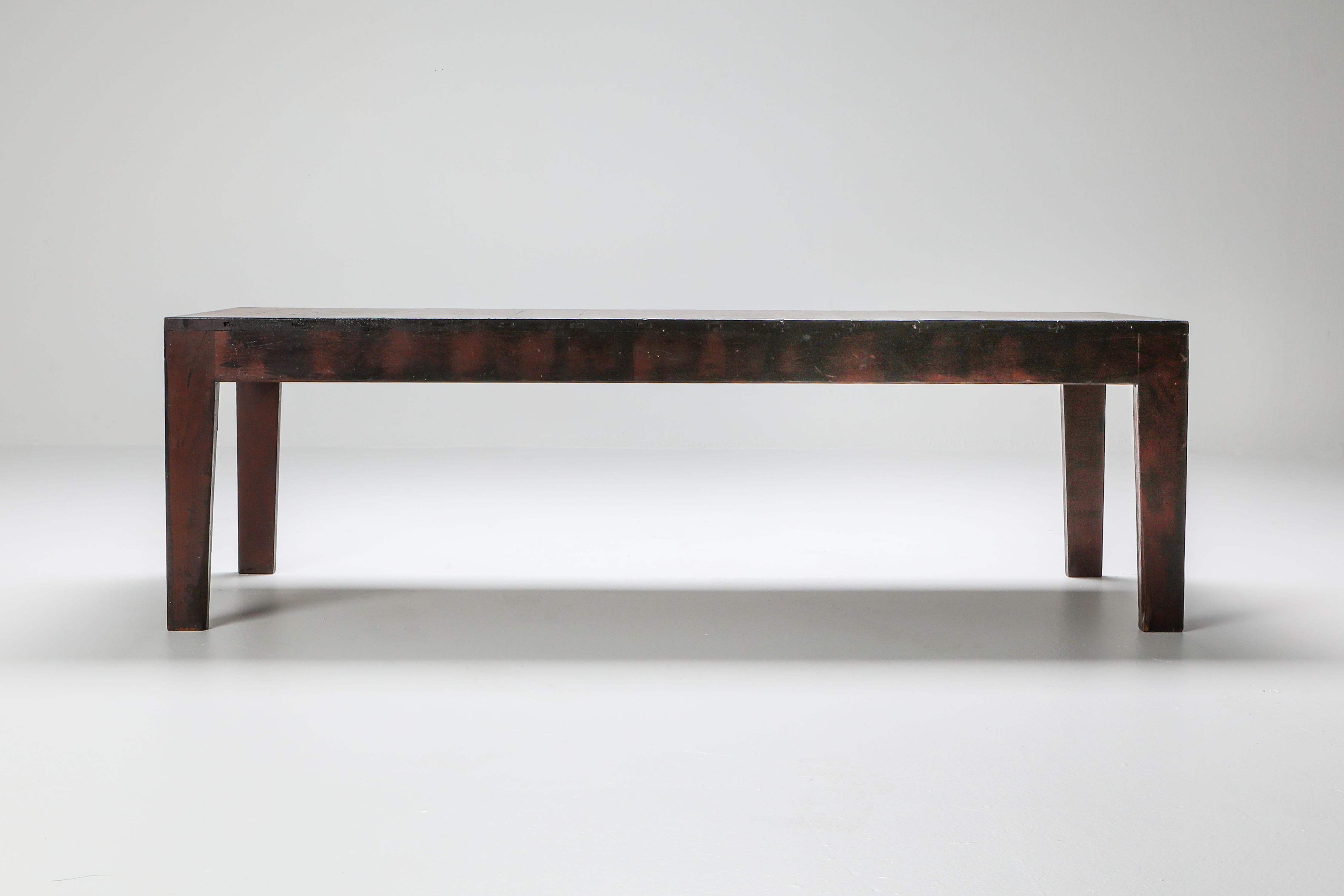 Dom Hans van der Laan coffee table, The Netherlands, 1960s

Executed by Jan de Jong 
 During the reconstruction period after WWII the Dutch architect Jan de Jong and Dom Hans van der Laan collaborated on several architectural projects including
