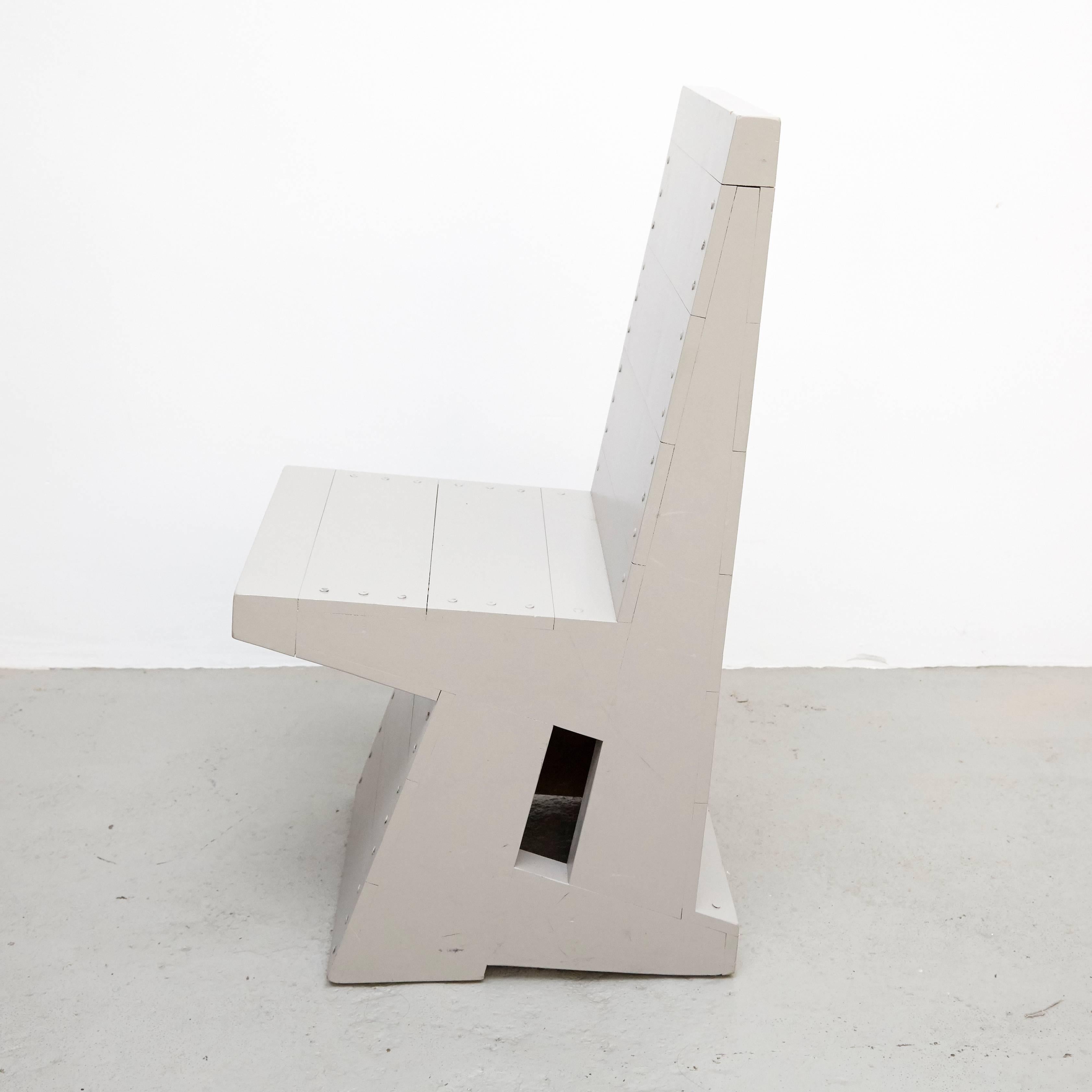 Mid-Century Modern Dom Hans van der Laan Grey Pair of Easy Chairs