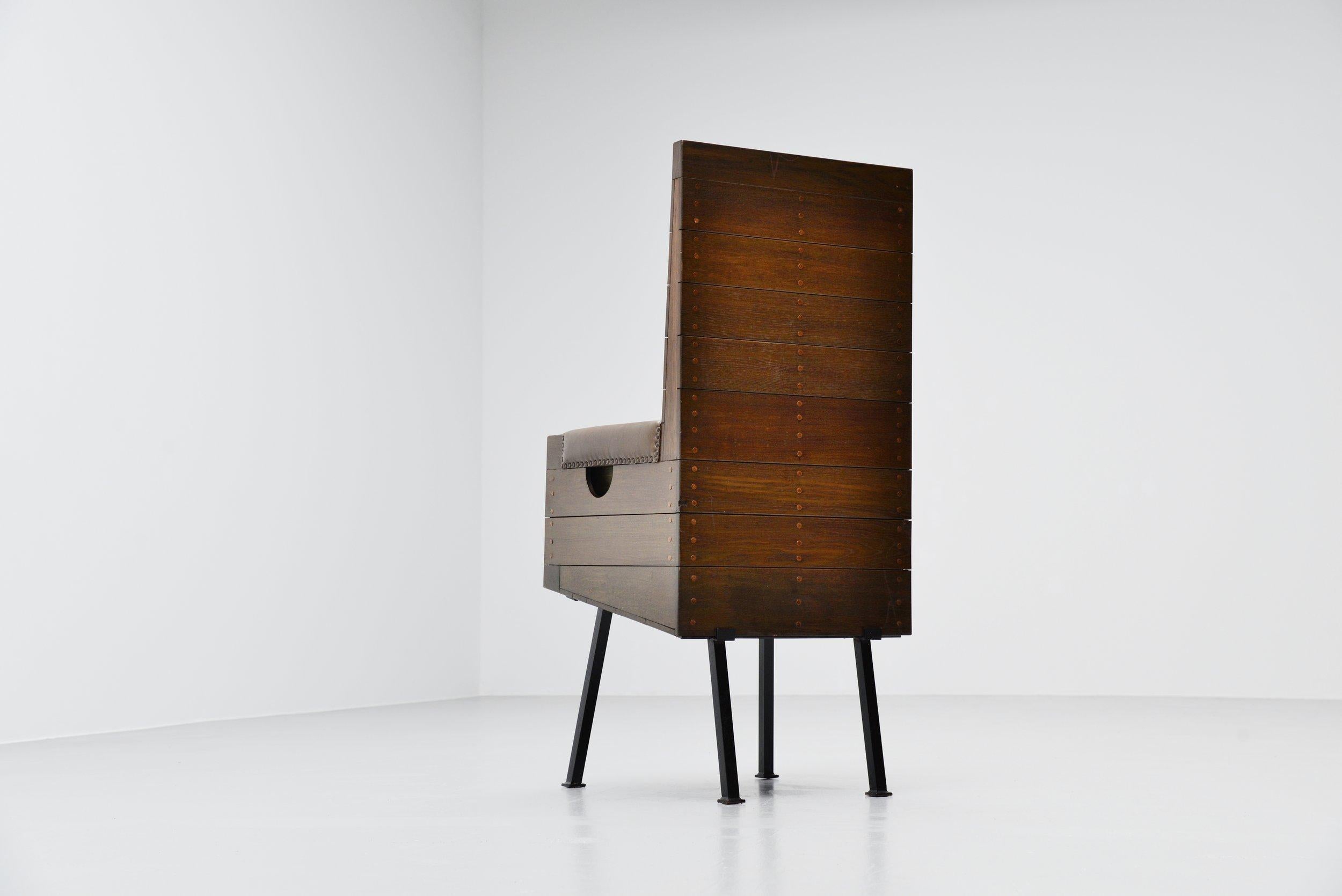 Cold-Painted Dom Hans van der Laan High Chair for Town Hall Budel, 1966