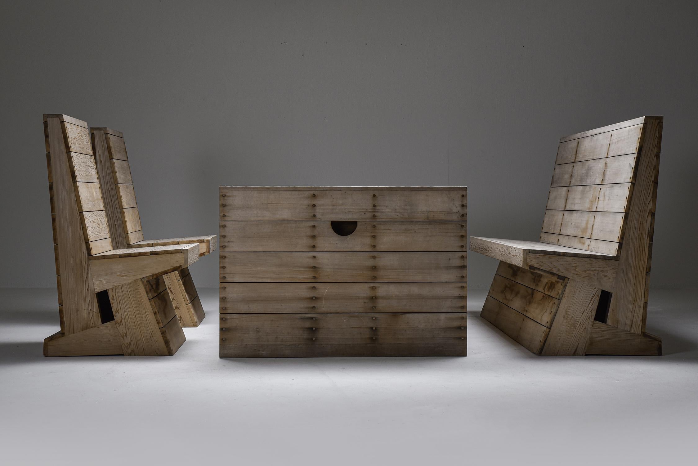 Dom Hans van der Laan & Jan De Jong Outdoor Dining Set In Good Condition In Antwerp, BE