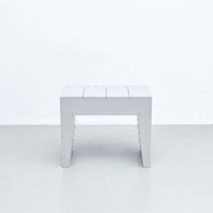 Dom Hans van der Laan Mid Century Modern Grey Wood Stool