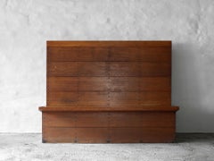 Dom Hans van der Laan Oak High Back Bench, Netherlands, 1960s