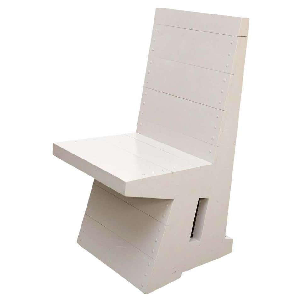 Dom Hans van der Laan Rationalist Wood Grey Easy Chair, circa 1980 For Sale 1