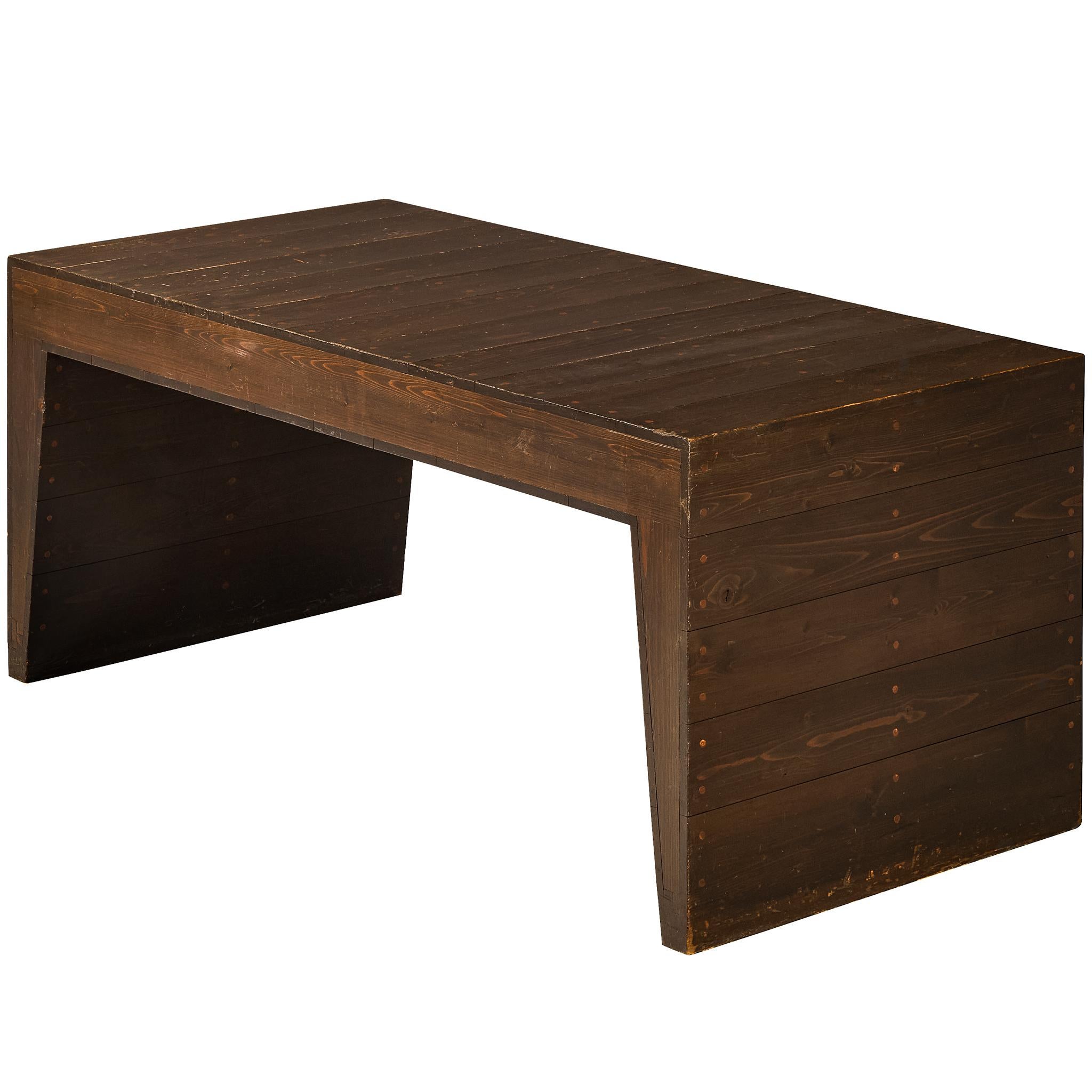 Dom Hans van der Laan Table or Console in Pine and Copper