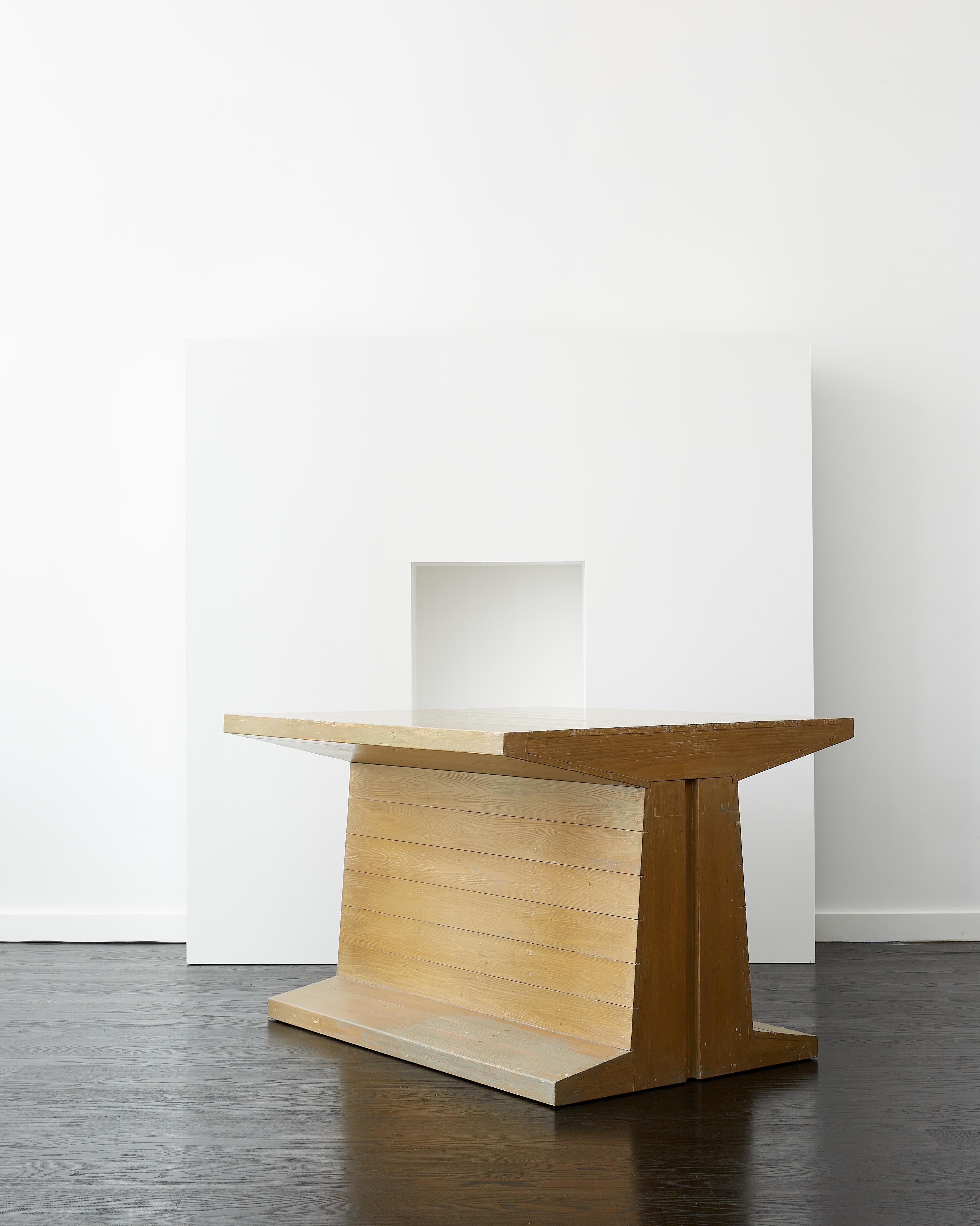 20th Century Dom Hans van der Laan Unique Desk with Copy of Original Drawings c. 1970 For Sale