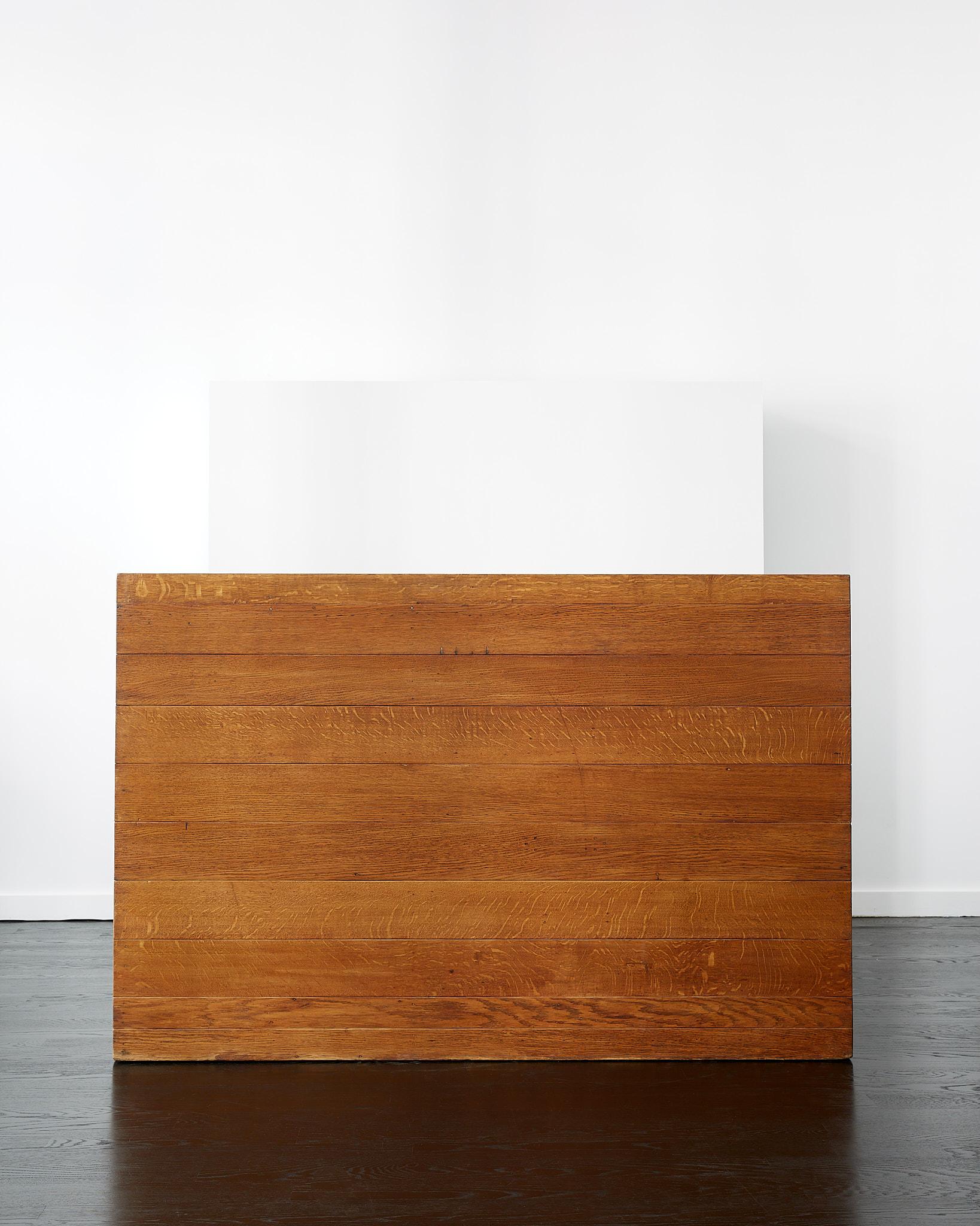 Dom Hans van der Laan Banco único con respaldo alto de roble c. 1960 Moderno en venta
