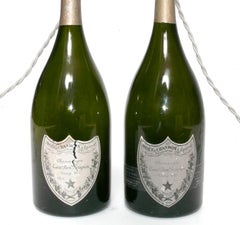 Dom Perignon Vintage Champagne Bottle Lamps 1970s