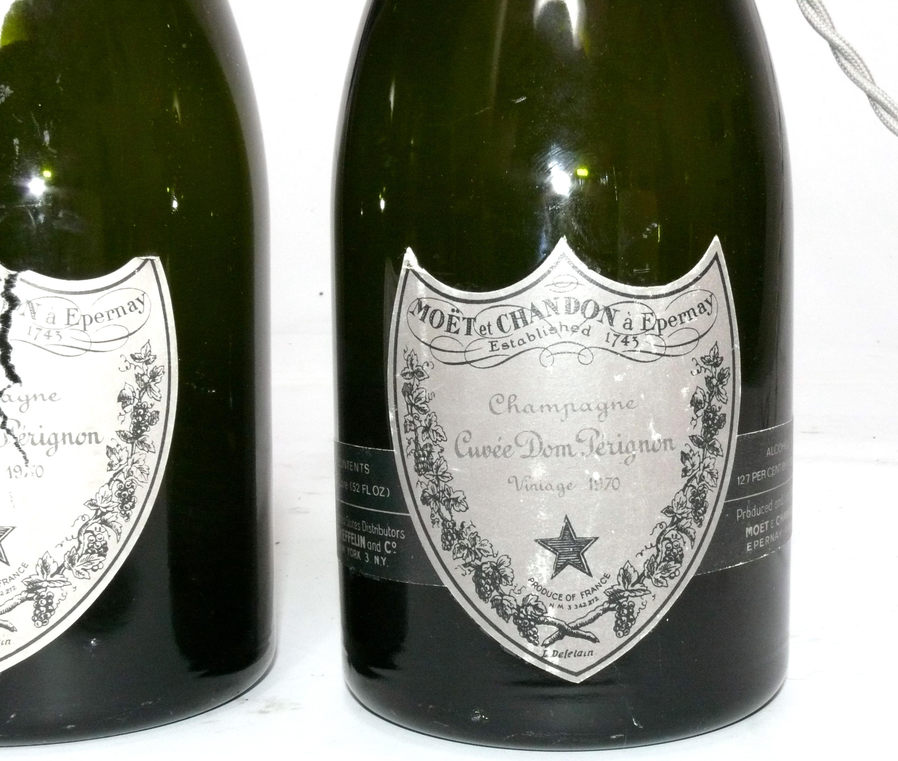 Dom Perignon Vintage Champagnerflaschenlampen 1970er Jahre (Französisch) im Angebot