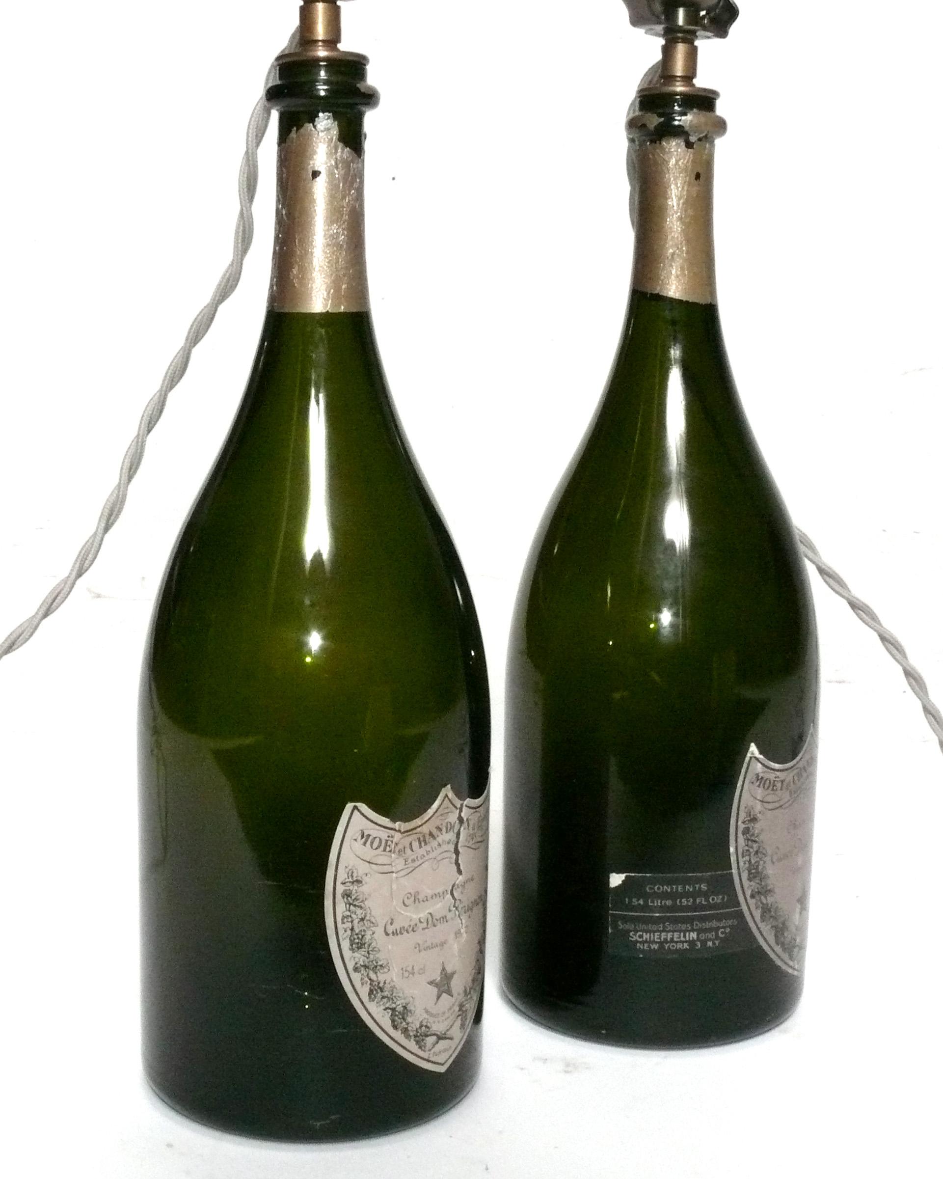 Dom Perignon Vintage Champagnerflaschenlampen 1970er Jahre im Zustand „Gut“ im Angebot in Atlanta, GA
