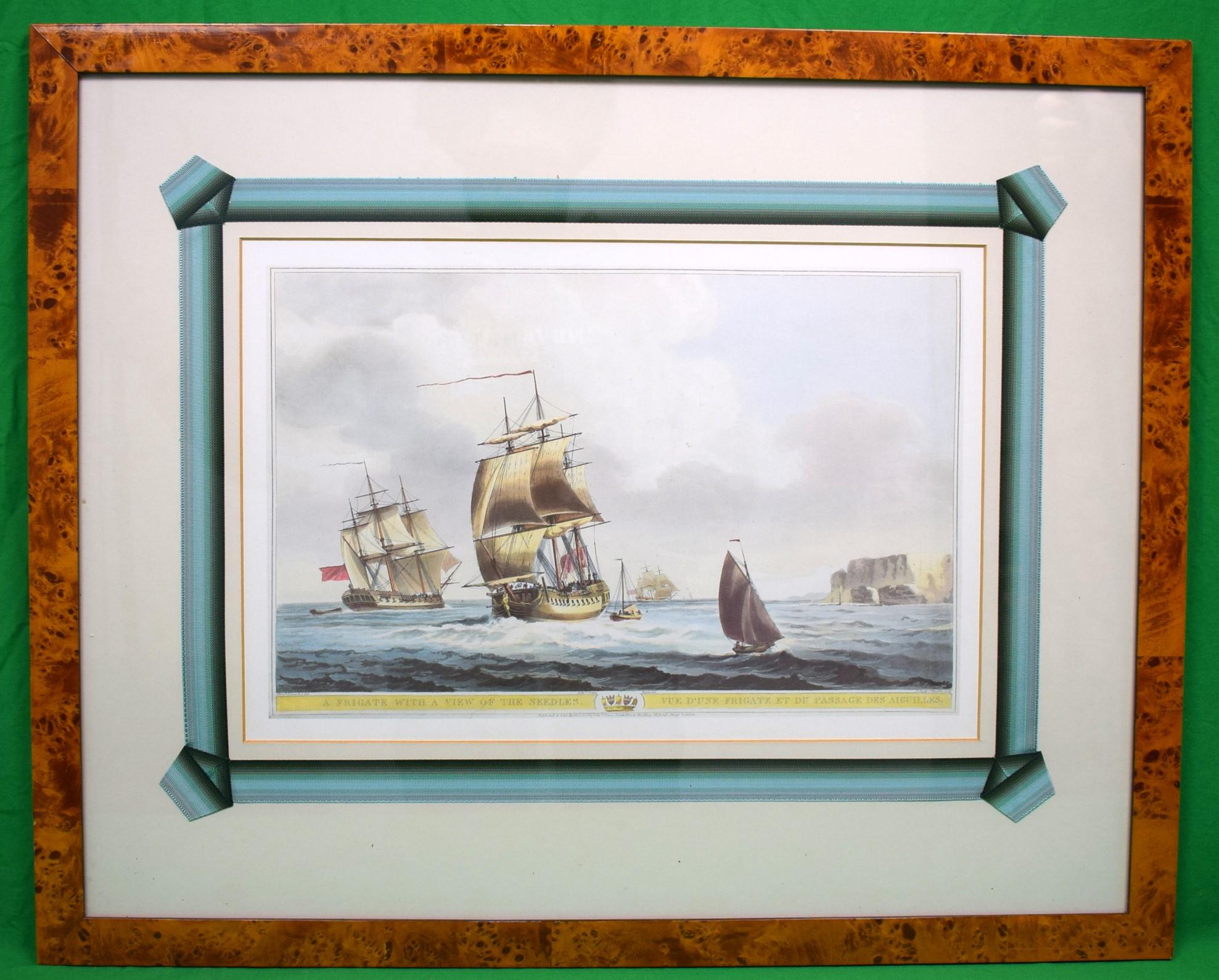 Dom Serres RA - "A Frigate With A View Of The Needles" 1806 Print For Sale  at 1stDibs