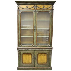 Domain Home Fashions French Country Provincial Green Distress Painted Cupboard