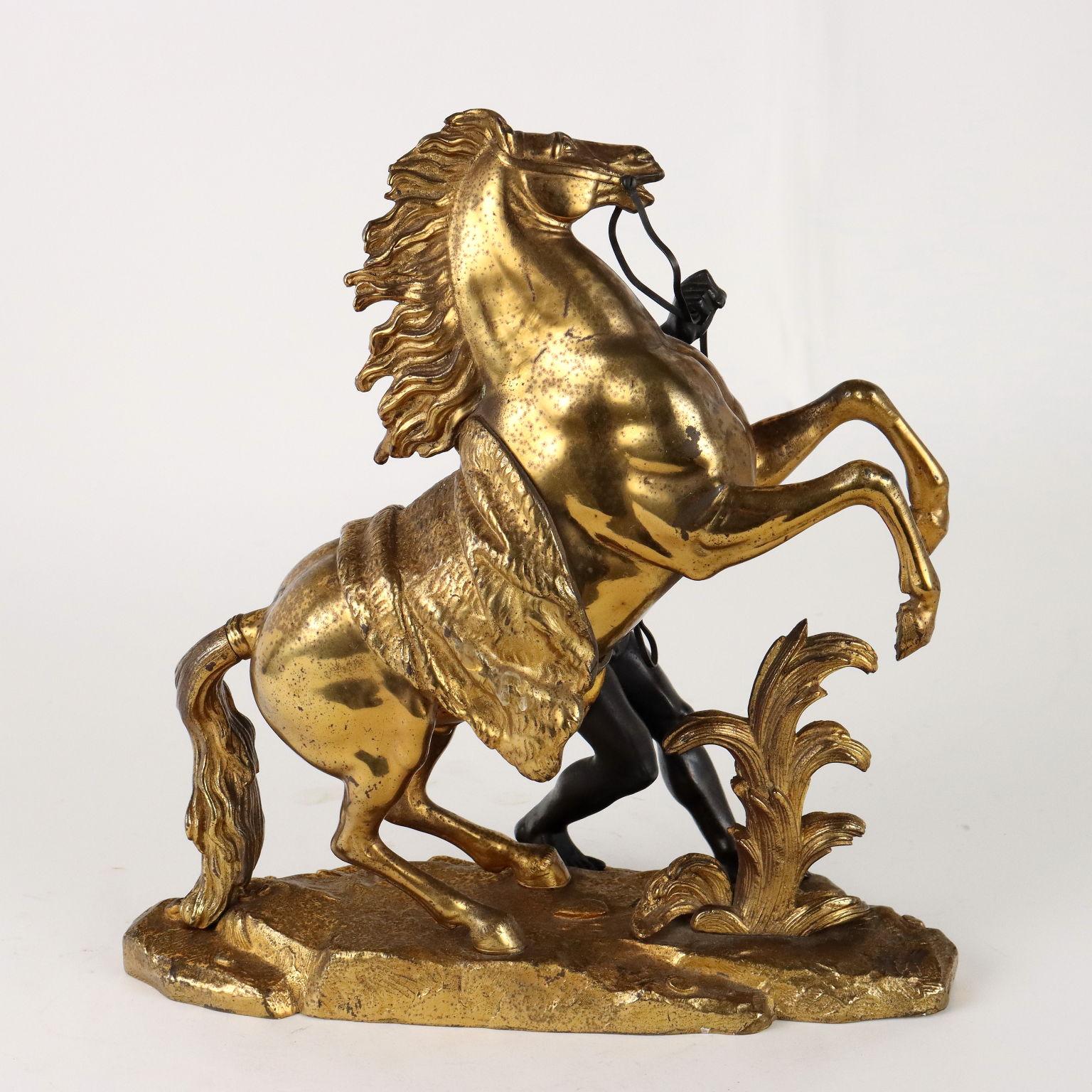 Mid-19th Century Domatore con Cavallo Guillaume Coustou Francia Seconda Metà XIX Secolo in vendita