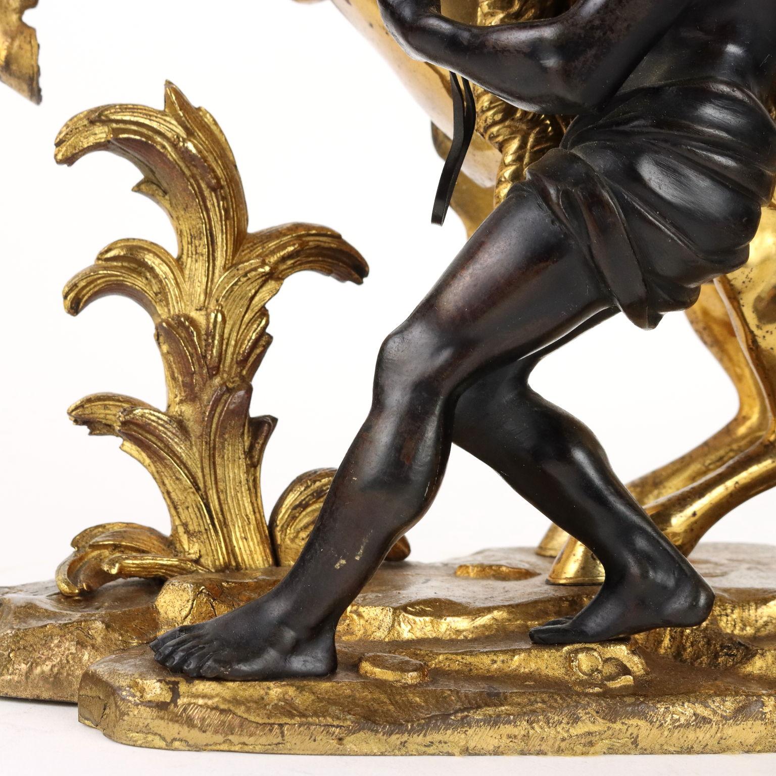 Bronzo Domatore con Cavallo Guillaume Coustou Francia Seconda Metà XIX Secolo in vendita