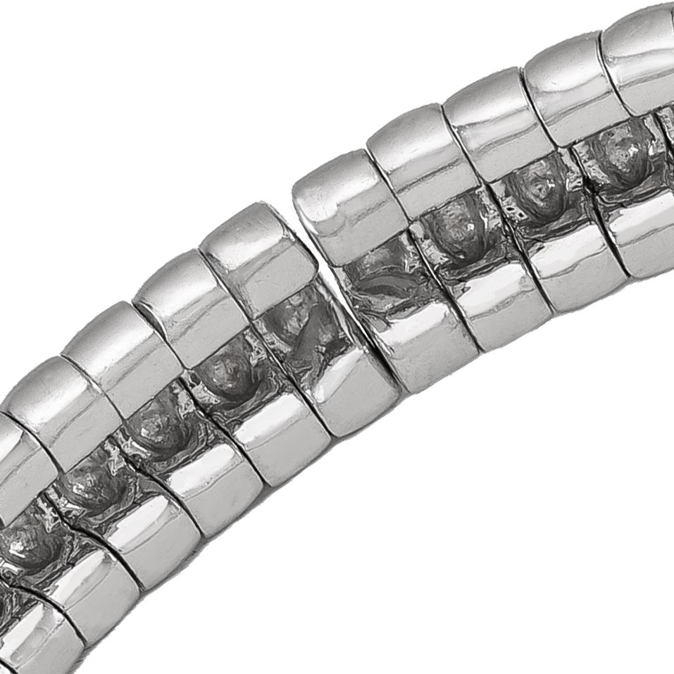 Bracelet manchette souple à dôme en diamants de 1,25 carat Pour femmes en vente