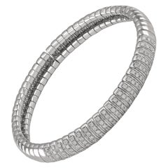 Dome 1.25 Carat Diamond Flexible Cuff Bangle Bracelet