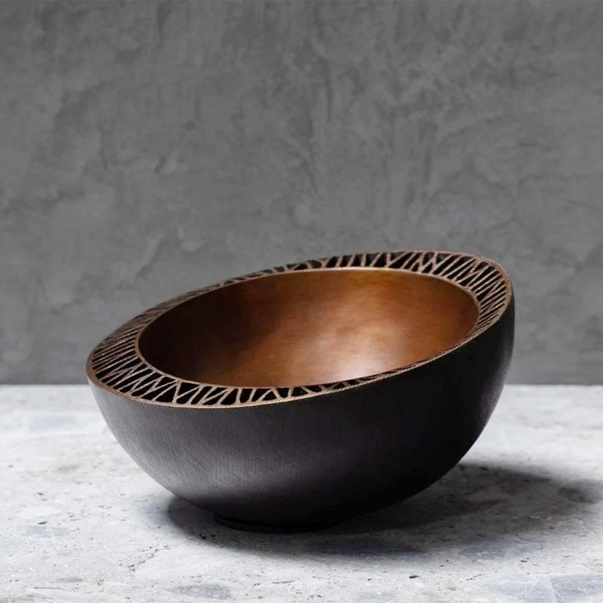 Contemporary Dome Bronze Bowl For Sale
