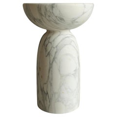 Dome, Calacatta Contemporary Designer Side Table, Limited Edition Made in Italy