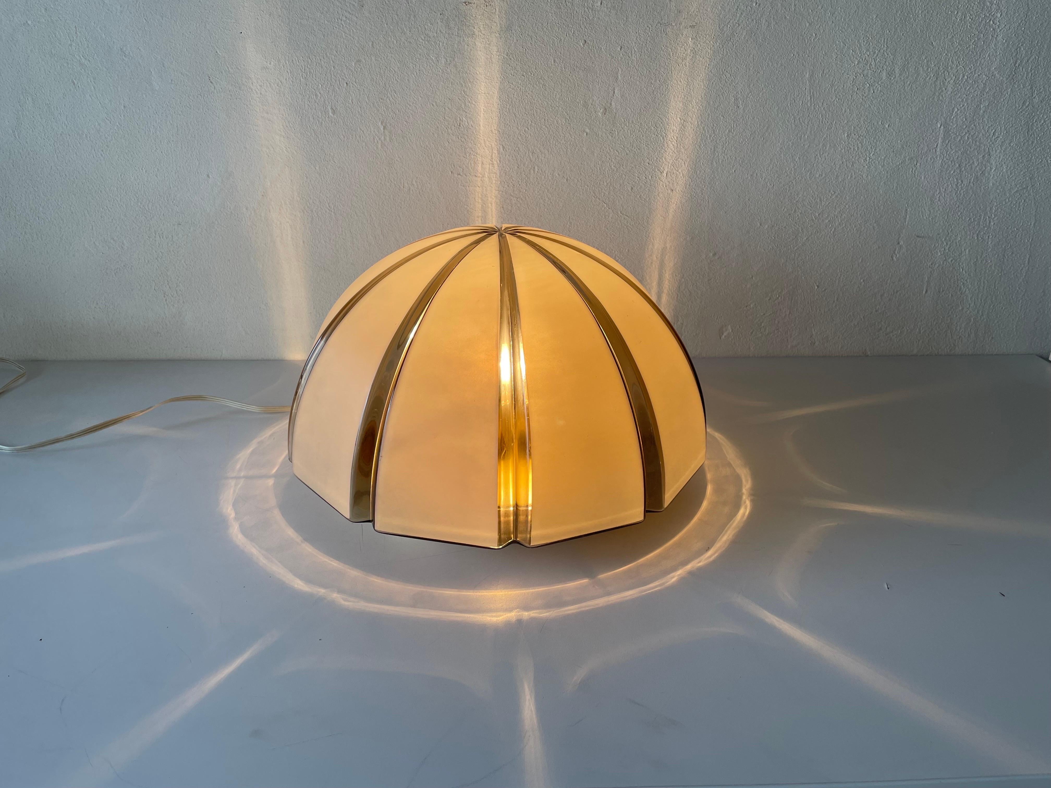 Dome Design Grey Glass Wall or Ceiling Lamp by Peill Putzler, 1970s, Germany For Sale 4