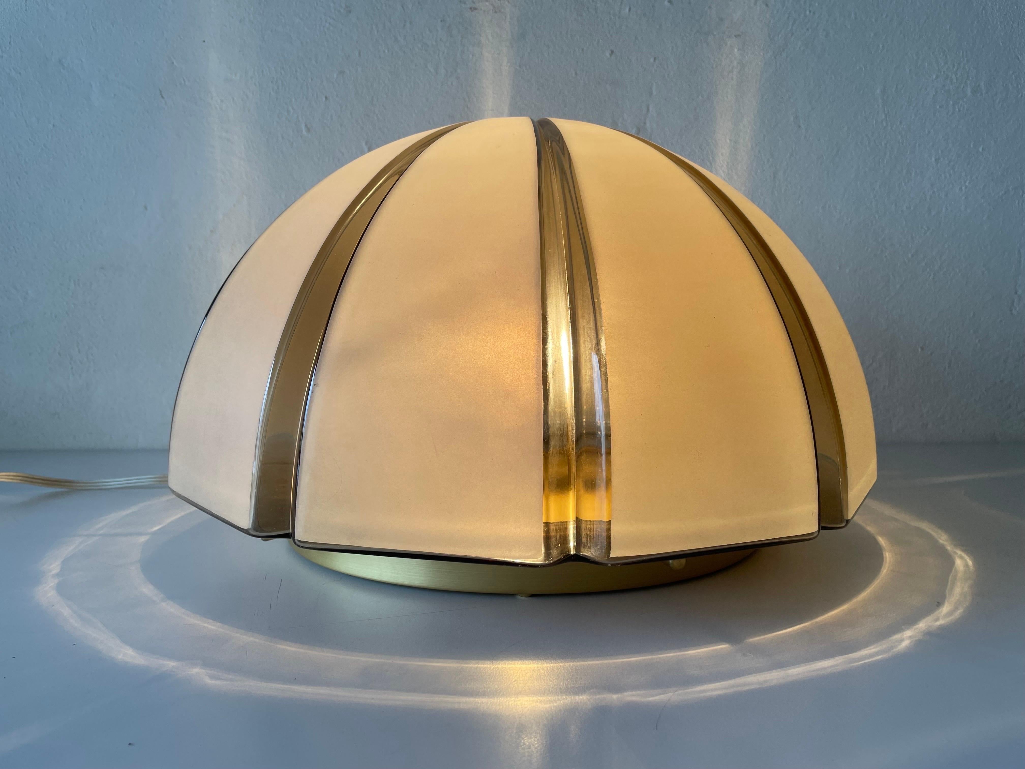 Dome Design Grey Glass Wall or Ceiling Lamp by Peill Putzler, 1970s, Germany For Sale 5